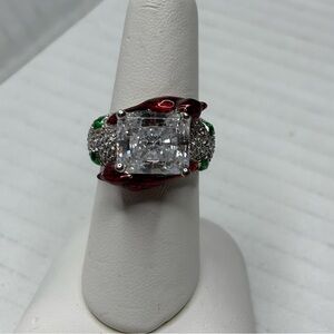 VICTORIA WIECK Beverly Hills Cardinal Bird Ring Size 7
